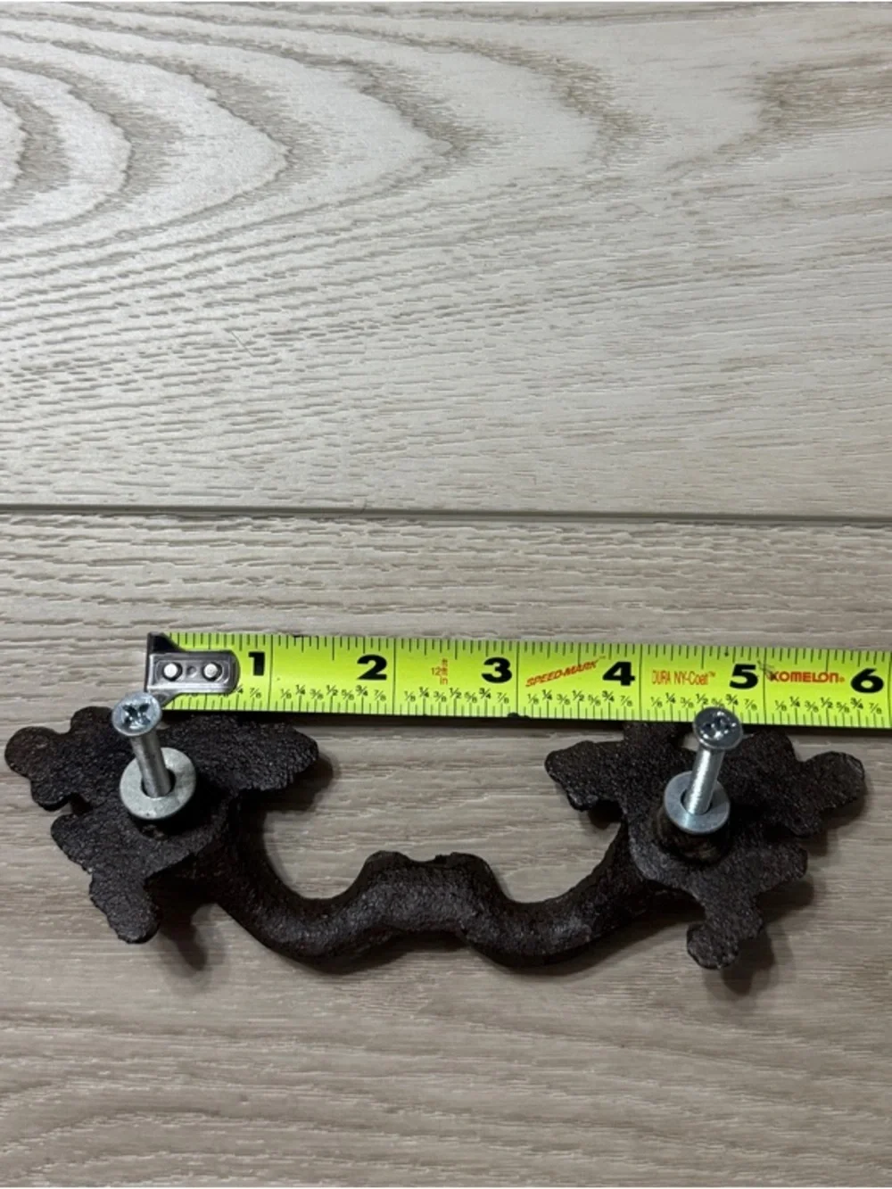 Vintage-Style Iron Drawer Pulls and Knob Set - Dark Brown